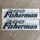 2 NOS 200 Fisherman Wellcraft Marine Puffy Vinyl Logo Decal 11.75”x3” OEM - AU $ 86.72