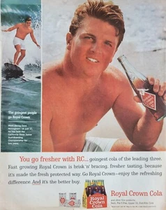 Royal Crown Cola, Dave Willingham Surf Championship Vintage 1963 anuncio de refresco - Imagen 1 de 1