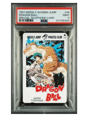 Tarjeta telefónica japonesa Dragon Ball 1991 semanal Shonen Jump #36 PSA 9 Foto 1 de 2