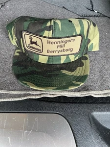 Sombrero de camionero vintage hecho en Louisville John Deere camuflaje espuma completa snapback - Imagen 1 de 7
