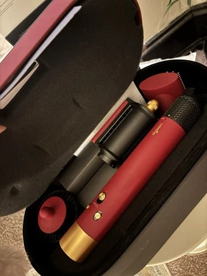 Dyson  Airwrap i.d. Multi-styler & Dryer Straight+Wavy | Red Velvet + Gold - New - Image 1 of 4