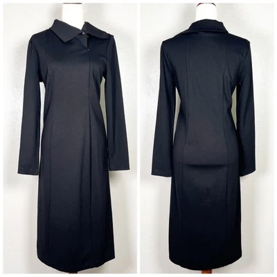 Vestido vaquero midi manga larga cuello cremallera negro talla L de JASON WU para mujer carrera Foto 1 de 4