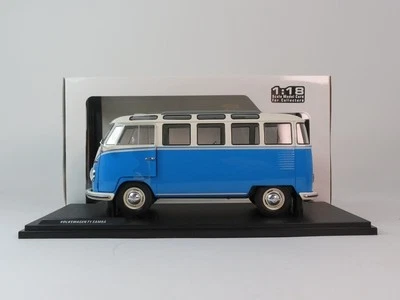 Solido Volkswagen T1 Samba blue white 1962 1/18 S1813401 - Immagine 1 di 4