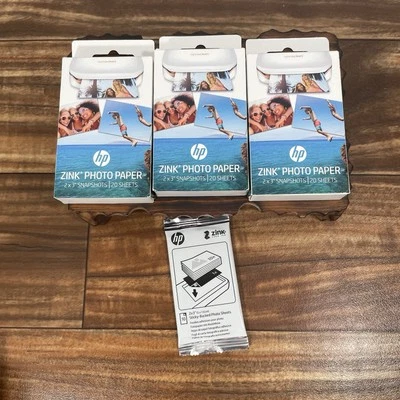 HP Sprocket 2x3" Premium Zink Sticky Back Photo Paper, 3 Boxes (60 Sheets) +10 - Image 1 of 4