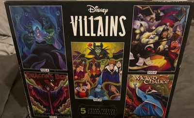 Disney Villains 5 Rompecabezas Colección Bolsas Selladas *Caja Abierta* Ver Fotos Foto 1 de 3