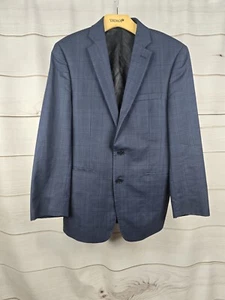 Calvin Klein Blue Extreme Slim Fit Wool Linen Blazer See Pic Jacket Mens 40R #M  - Picture 1 of 10