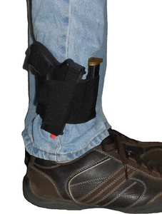 Elastic ANKLE WRAP CCW Holster-UNIVERSAL-US GUN GEAR-USA Made M&P SHIELD 9/40/45 - Picture 1 of 5