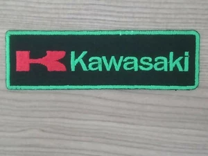 KAWASAKI MOTORCYCLE BIKER Motor Sport Racing Embroidered Iron on Patch or SEW - Picture 1 of 3