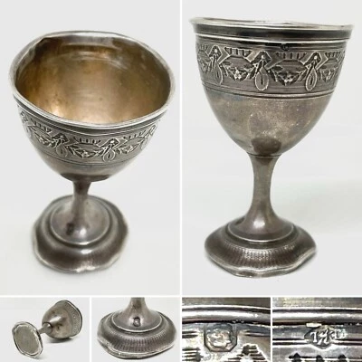 Ancien Très Beau Coquetier En Argent ( 70 Grammes)  Et Avec 3 Poinçons - Photo 1/4