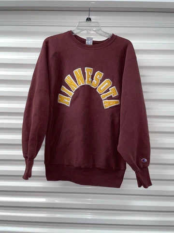 Vintage 80s Champion Reverse Weave USA Crewneck Sweatshirt Minnesota Gophers XL Cover