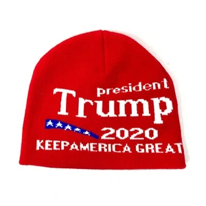 TRUMP KEEP AMERICA GREAT 2020 GORRO rojo blanco azul invierno sombrero de punto hombre/mujer - Imagen 1 de 2