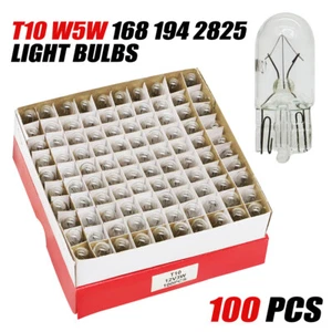 100x T10 194 W5W Interior Dash Wedge Incandescent Instrument Panel Light Bulbs - Picture 1 of 7
