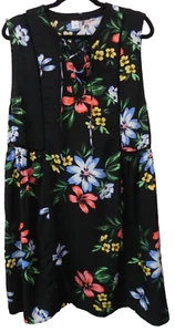 Old Navy XXL Black summer dress with Floral print sleeveless - Picture 1 of 4