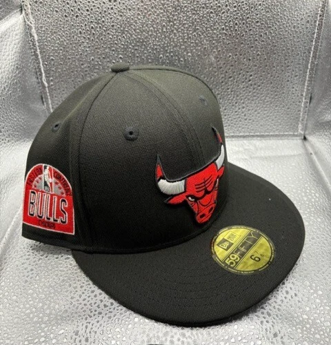 New Era 59Fifty Cap NBA Team Chicago Bulls OTC Black Fitted Hat 6 7/8 - Image 1 of 1