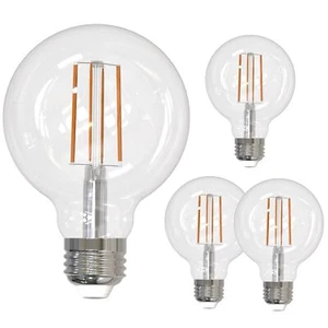 4Pack G25 Vanity Globe Light Bulbs, LED Filament, 2700K, 13W(150W), 1400LM - Picture 1 of 5