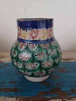 Early to mid 20th century safi Moroccan pottery vase - Image 1 of 4