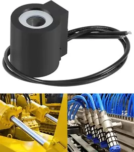 10238-66 12V DC 1/2" Hole Solenoid Coil 16W Hydraulic Power Unit Lift Dump - Picture 1 of 12