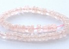 HALF STRAND NATURAL ROSE QUARTZ HEISHI BEADS, 5 MM, GEMSTONE