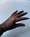 Vintage Lace 1940’s See-Through Black Special Occasion Ladies Gloves Spots (c)
