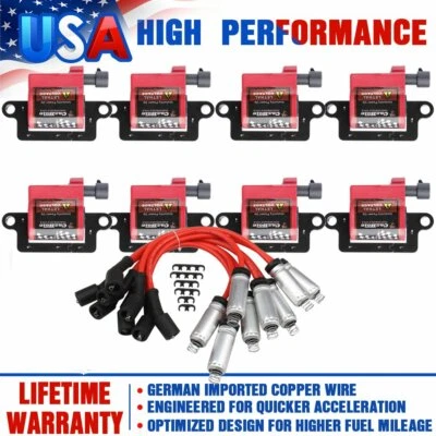 8 paquetes de bujías de bobina de encendido D581 para Chevrolet 2003 2004 Chevy GMC LS 5,3 L Foto 1 de 4