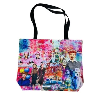 Bolso de Mano Collage Rosa Nuevo I Love Lucy Hombro Compras Lucille Balle Ethel Nuevo con Etiquetas Foto 1 de 3