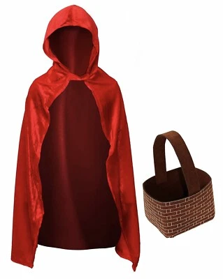 by Robelli Kids Red Velvet Fancy Dress Hooded Cape & Felt Basket Set - Image 1 of 4