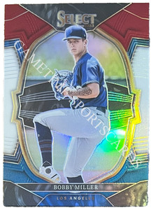 Bobby Miller 2023 Panini Select Tri Color Prizm #6 Parallel Los Angeles Dodgers