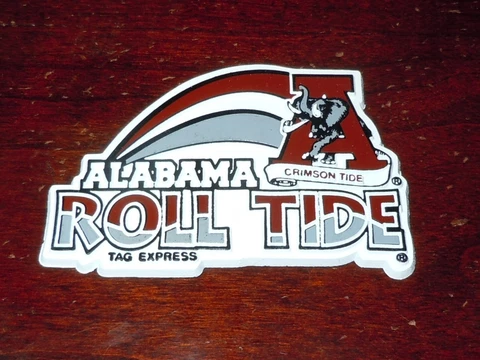ALABAMA CRIMSON ROLL TIDE Vintage NCAA RUBBER FRIDGE MAGNET Standings Board Cover