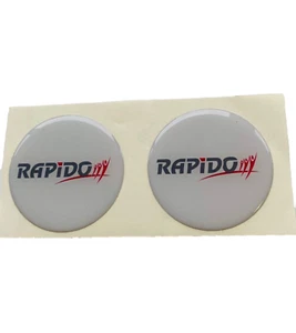 Pegatina autocaravana RAPIDO, pegatina RAPIDO, epoxi 76 mm, gel 3D x2 - Imagen 1 de 4