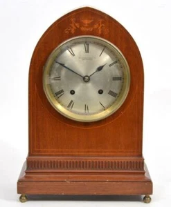 German Lorenz Furtwängler Söhne LFS Bailey, Banks & Biddle Mahogany Mantle Clock - Picture 1 of 12