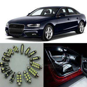 White 25pcs Interior LED Light Kit for Audi B5 B6 B7 A4 S4 Sedan 1996-2008 - Picture 1 of 5