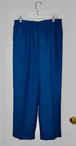 Pantalone donna Alfred Dunner blu pavone proporzionato medio nuovo con etichette taglia 16 - Foto 1 di 11