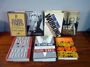 7 Books 3 signed 1st ed  Studs Terkel Good War Great Divide Division Street - Picture 1 of 11