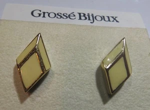 Boucles d'oreilles plaquées or en forme de losange – Bijou Grossé – Made in Ger - Bild 1 von 1