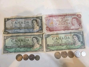 Lote de dinero canadiense vintage - Imagen 1 de 8