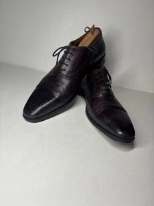 Oxford italianos Saks Fifth Avenue para hombre 9 M rojos hechos en Italia - Imagen 1 de 13