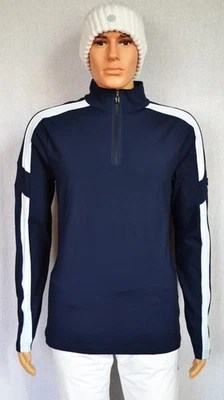 BOGNER JANNIK HERREN SKI LONGSLEEVE THERMO UNTERZIEHER BLAU UVP 250 € Gr L NEU