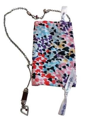 Collar Brighton Corazón Canción Y Cuero Rojo Cristal Plata y Bolsa Foto 1 de 4