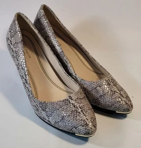 Cole Haann Grand Ambition Women's 11B Pointed Toe Faux Snakeskin Wedge Heel - Picture 1 of 10