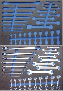 Inserción de herramientas llave de boca/anillo/trinquete, llave de 26 piezas vacía/llena - Imagen 1 de 3