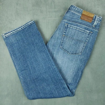 Nat Nast Jeans Mens 34x30 Blue Maverick Straight Medium Wash Faded Luxury Denim - Image 1 of 4