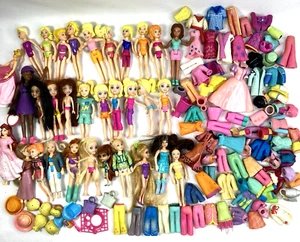 ENORME LOTE DE COLECCIÓN 34 pelucas de ropa accesorios muñecas Polly Pocket *LEER DESCRIPCIÓN* - Imagen 1 de 16