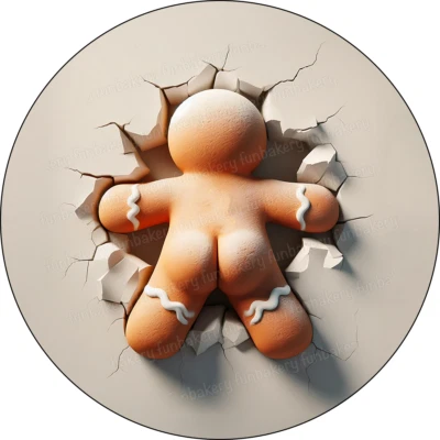 Weihnachten Lebkuchenmann Tortenaufleger essbar Muffin Deko Geschenk Mitbingsel - Bild 1 von 4