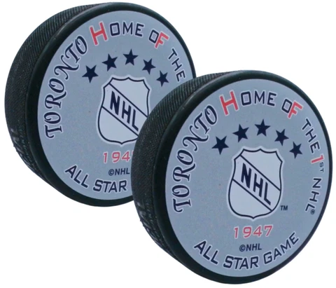 Toronto Maple Leafs 1947 First NHL All Star Game Souvenir Pucks (2-Pack) Cover