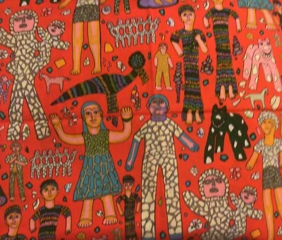 Free Spirit Terrie Mangat Inspirations Tribal Figures Fabric 1 Yard - Image 1 of 3