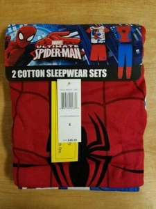 Set of 2 Marvel Ultimate Spider-Man Sleepwear SPIDERMAN CHECK FOR SIZE - Picture 1 of 2