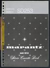 Genuine MARANTZ SD253 Cassette Deck Service Manual/Diagram/Parts List o164