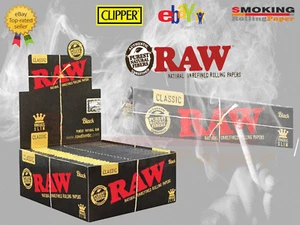 Cartine Surowy Czarny Klasyczny King Size Slim KS Rolling Papers 50 paczek Originali - Zdjęcie 1 z 2