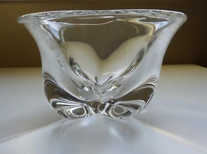 Orrefors Edward Hald Pinched Base Crystal Console Square Bowl 6” Clear Exc. Cond - Picture 1 of 4