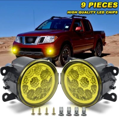 Pair Bumper LED fog Lights Driving Lamps For 2010-2019 Nissan Frontier - Image 1 of 4
